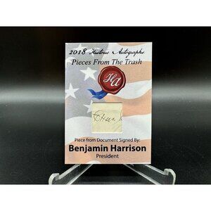 2018 Historic Autos Pieces From The Trash /61 Benjamin Harrison Writing